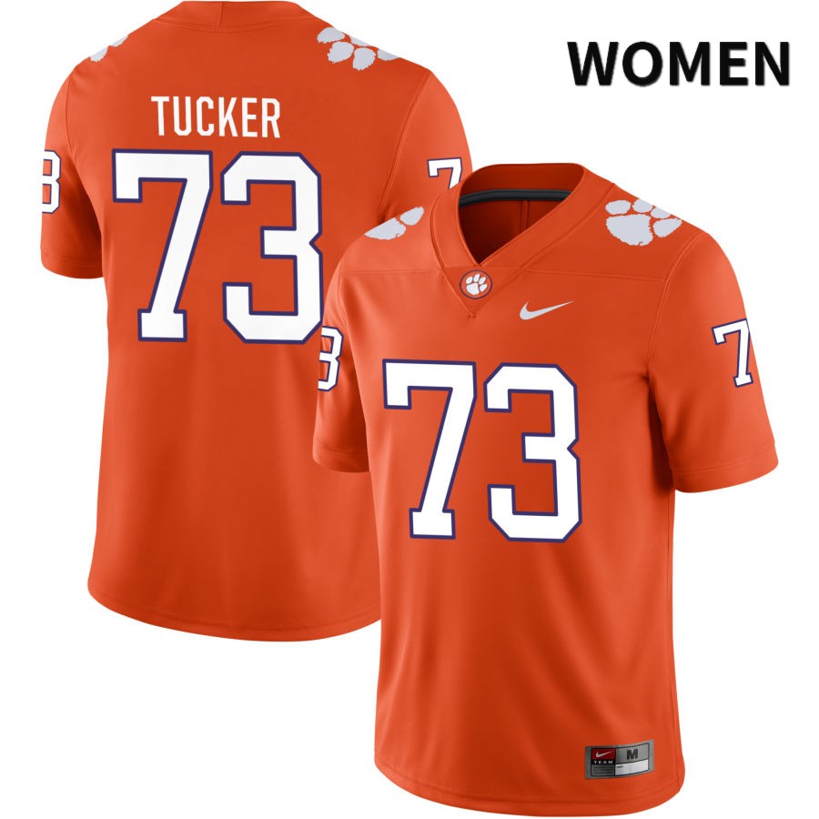 Women's Clemson Tigers Bryn Tucker #73 College Orange NIL 2022 NCAA Authentic Jersey On Sale GFB28N7R